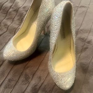 Dazzling White Rhinestone Heels